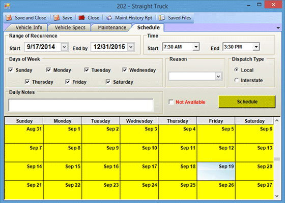 Vehicle Scheduling